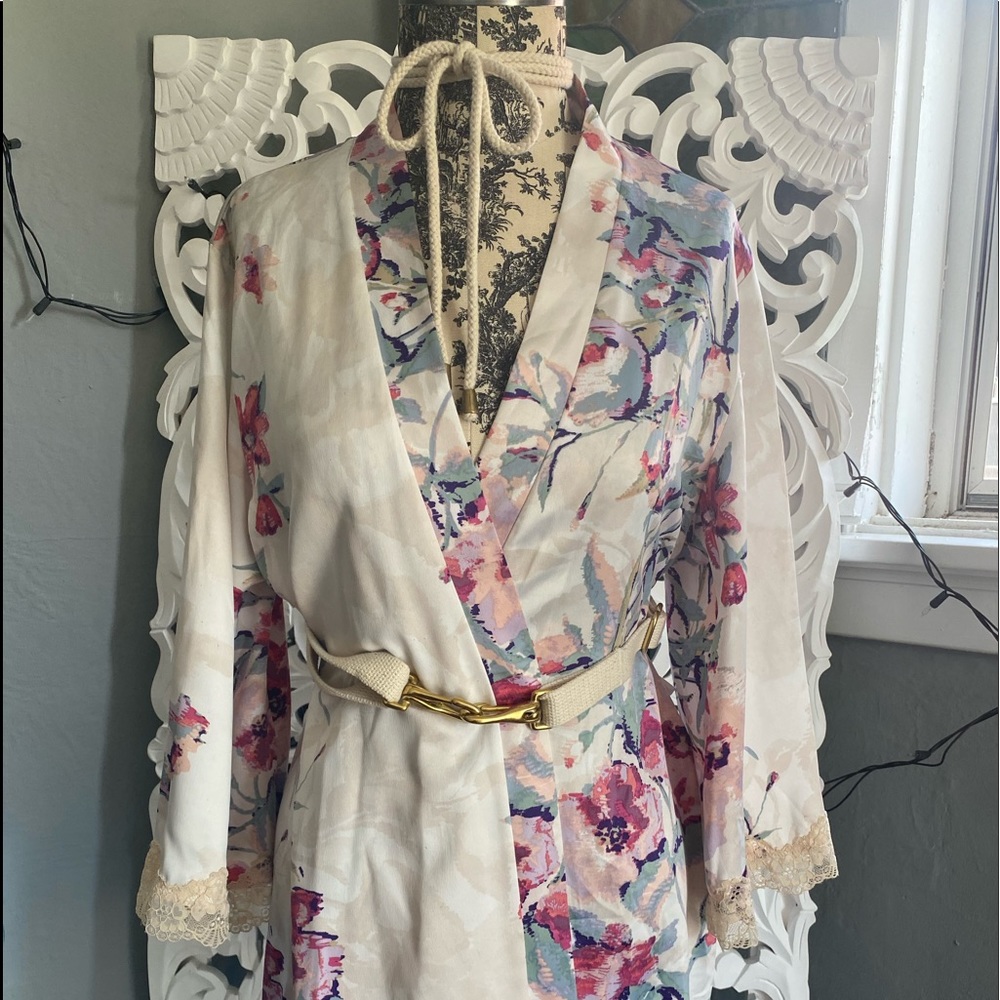In Bloom Jonquil | floral robe midi length M/L